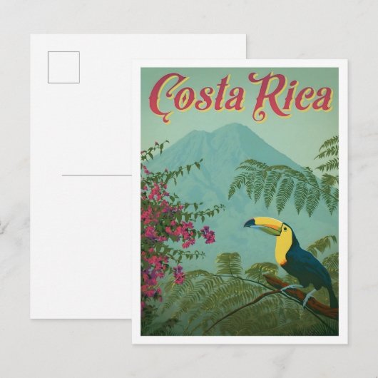 Costa Rica Reis Oude Stijl  Briefkaart (Voorkant / Achterkant)