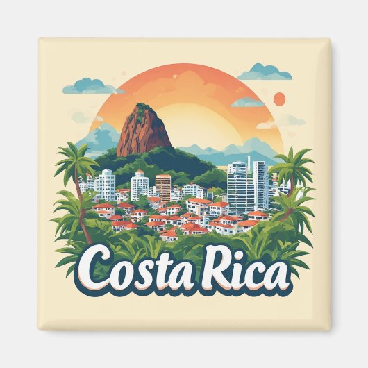 Costa Rica Reisontwerp 🗺️ Magneet (Voorkant)