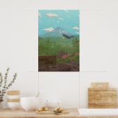 Costa Rica Reisposter Poster (Keuken)