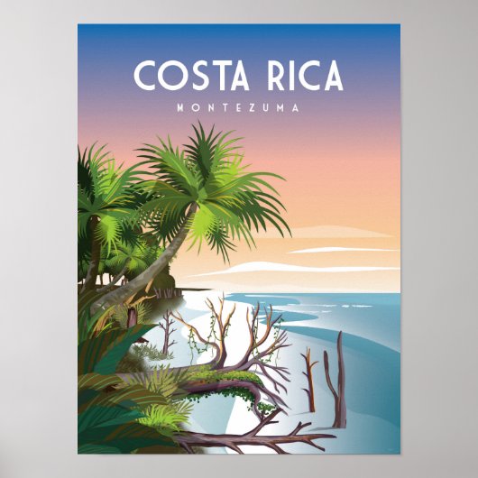 Costa Rica | Reisposter | tropische stranden Poster (Voorkant)