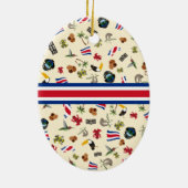 Costa Rica-reissouverde Keramisch Ornament (Achterkant)