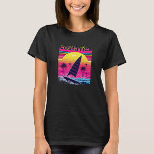 Costa Rica Retro 80s Stijl Souvenir Beach T-shirt