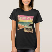 Costa Rica Retro Beach Vacation Graphics Costa Ric T-shirt (Voorkant)