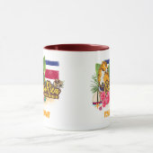 Costa Rica retro big cat vlag Souvenir Mok (Midden)