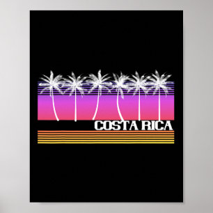 Costa Rica Retro Stijl Strand Eiland Vintage Zonso Poster