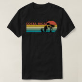 Costa Rica Retro Surfing Sunset Graphic So T-shirt (Design voorkant)