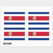 Costa Rica / Ricaanse vlag Rechthoekige Sticker (Vel)