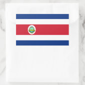 Costa Rica / Ricaanse vlag Rechthoekige Sticker (Tas)