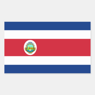 Costa Rica / Ricaanse vlag Rechthoekige Sticker