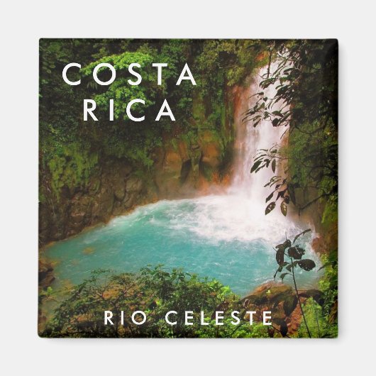 Costa Rica Rio Celeste Souvenir Magnet (Voorkant)