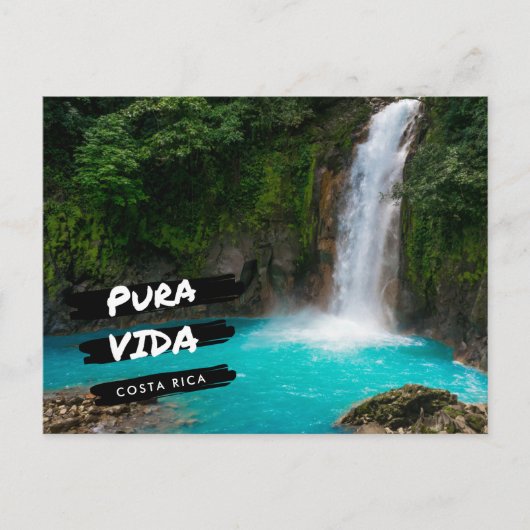Costa Rica Rio Celeste waterval vakantie Briefkaart (Voorkant)
