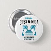 Costa Rica Ronde Button 5,7 Cm (Voorkant /achterkant)