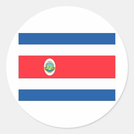 Costa Rica Ronde Sticker (Voorkant)