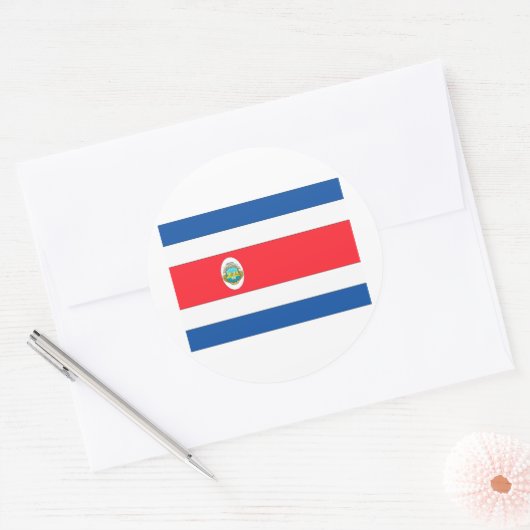 Costa Rica Ronde Sticker (Envelop)