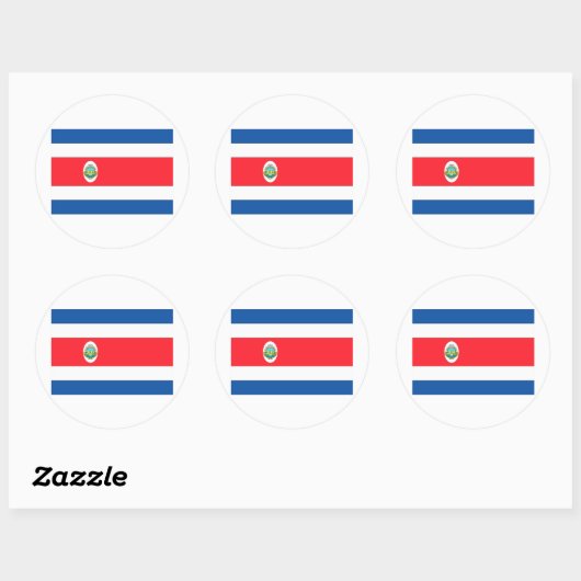 Costa Rica Ronde Sticker (Vel)