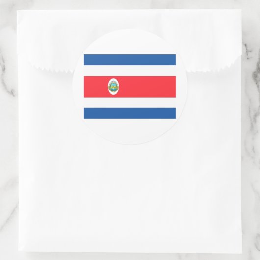 Costa Rica Ronde Sticker (Tas)