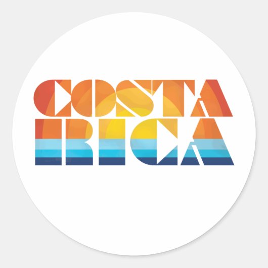 Costa Rica Ronde Sticker (Voorkant)