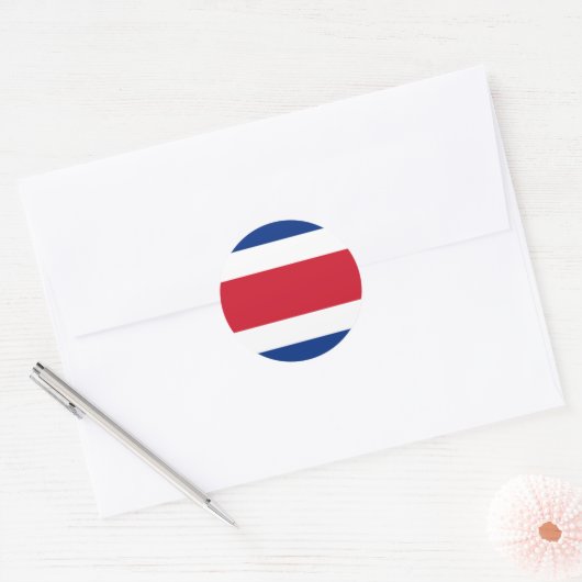Costa Rica Ronde Sticker (Envelop)