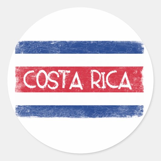 Costa Rica Ronde Sticker (Voorkant)