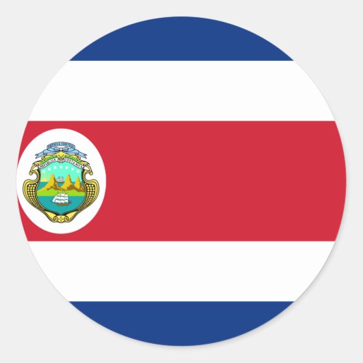 costa rica ronde sticker (Voorkant)