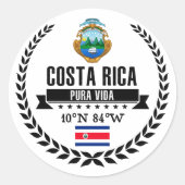 Costa Rica Ronde Sticker (Voorkant)