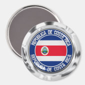 Costa Rica Round Emblem Magneet (Voorkant / Achterkant)