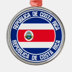 Costa Rica Round Emblem Metalen Ornament