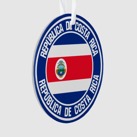 Costa Rica Round Emblem Ornament (voorkant)
