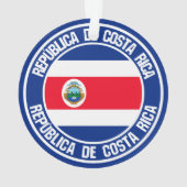Costa Rica Round Emblem Ornament (achterkant)