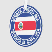 Costa Rica Round Emblem Ornament (voorkant)