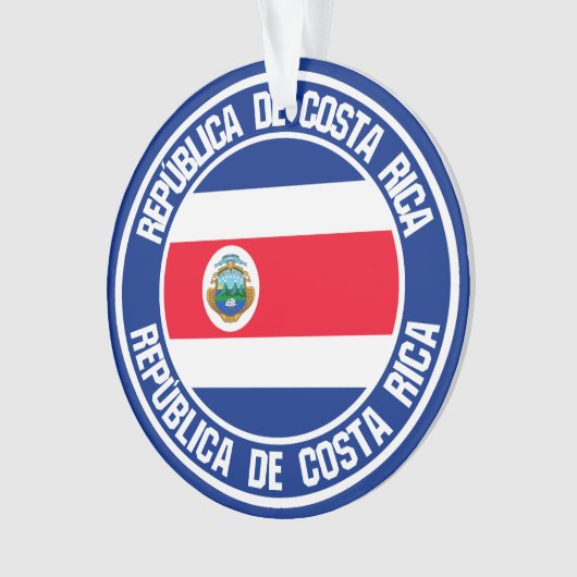 Costa Rica Round Emblem Ornament (voorkant)