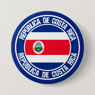 Costa Rica Round Emblem Ronde Button 7,6 Cm