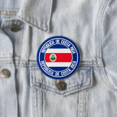 Costa Rica Round Emblem Ronde Button 7,6 Cm (In situ)
