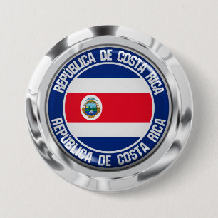 Costa Rica Round Emblem Ronde Button 7,6 Cm