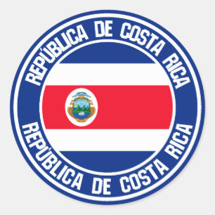 Costa Rica Round Emblem Ronde Sticker