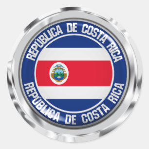 Costa Rica Round Emblem Ronde Sticker