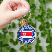 Costa Rica Round Emblem Sleutelhanger (Hand)