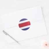 Costa Rica Round Icon Flag Ronde Sticker (Envelop)
