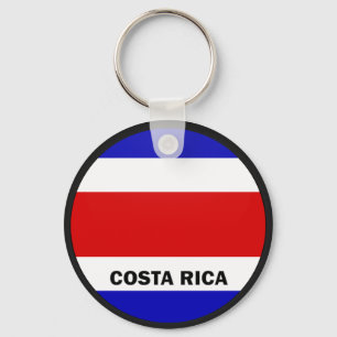Costa Rica Roundel kwaliteitsvlag Sleutelhanger