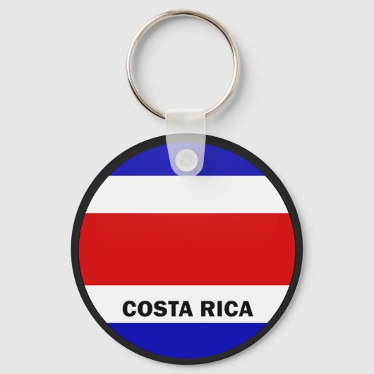 Costa Rica Roundel kwaliteitsvlag Sleutelhanger (Voorkant)