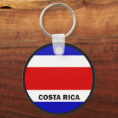 Costa Rica Roundel kwaliteitsvlag Sleutelhanger (Voorkant)