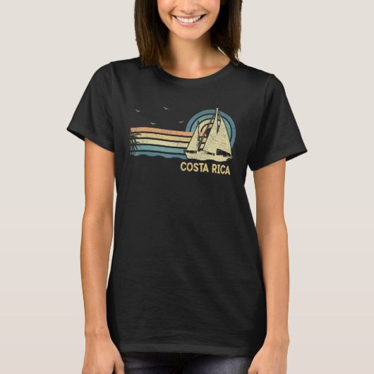 Costa Rica Sailing Vacation Boating Captain Sailbo T-shirt (Voorkant)