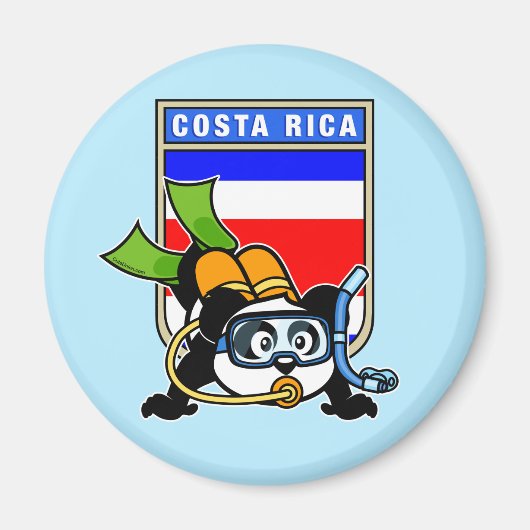Costa Rica Scuba Diving Panda Magneet (Voorkant)