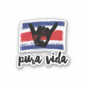 Costa Rica Shaka Map Souvenir Sticker (Voorkant)