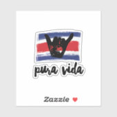 Costa Rica Shaka Map Souvenir Sticker (Vel)
