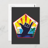 Costa Rica Shaka Sign Surfing Surfer Gift Briefkaart (Voorkant / Achterkant)