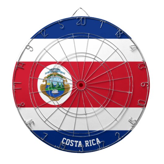 Costa Rica slaat toe! patriottisch dartbord (Voorkant)