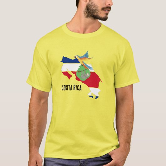 Costa rica, sloth and parrot  t-shirt (Voorkant)