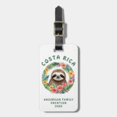 Costa Rica Sloth Bagagelabel (Voorkant verticaal)