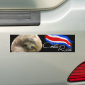 Costa Rica Sloth Bumpersticker (Op auto)